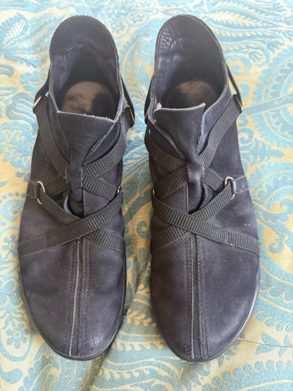 Arche Black Suede Strappy Ankle Booties, size 8 regular - Picture 3 of 7